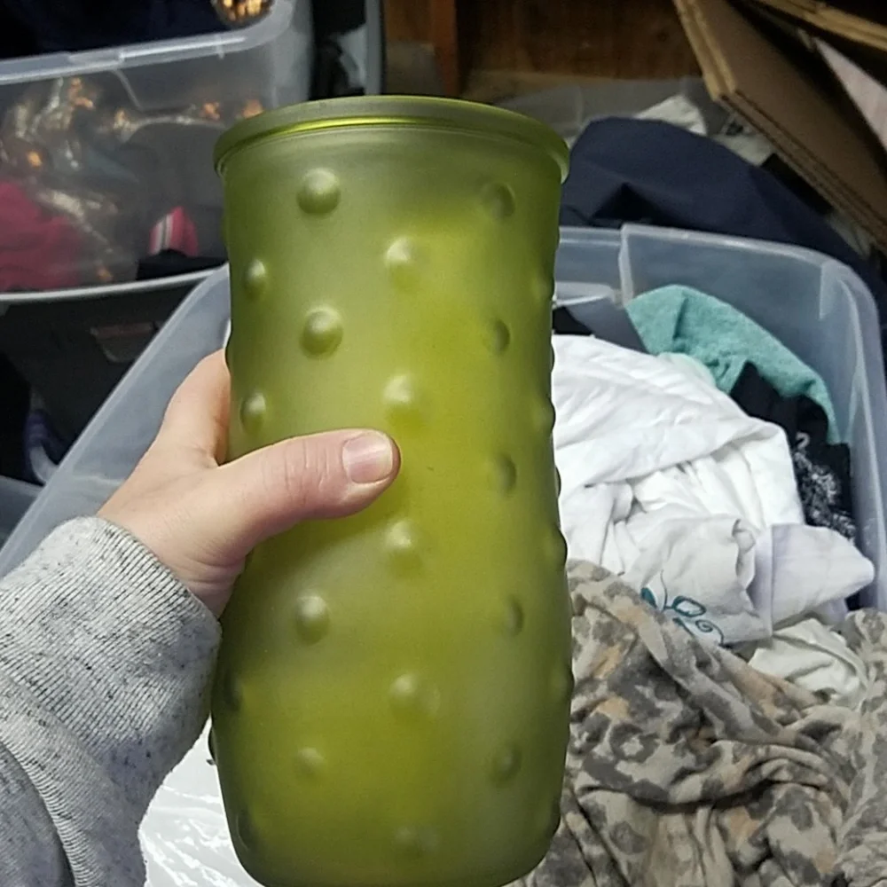Vintage green vase Christmas